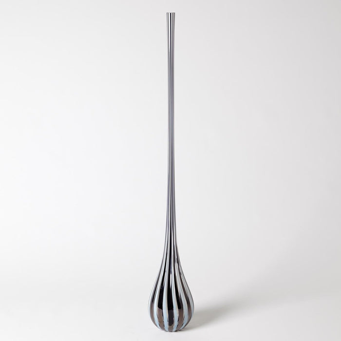 Global Views Black and White Striped Vase