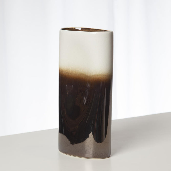 Global Views Pinch Vase-Bronze and Cream