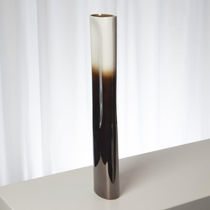 Global Views Pinch Vase-Bronze and Cream
