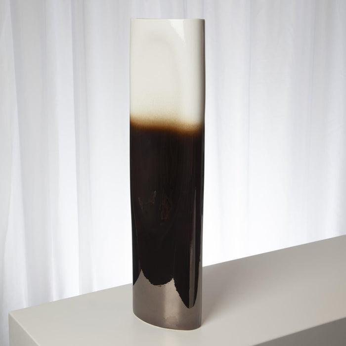 Global Views Pinch Vase-Bronze and Cream