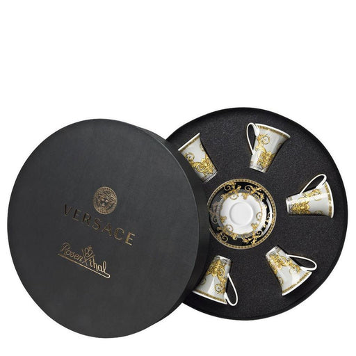 Versace Prestige Gala - Espresso Cup & Saucers Round Hat Box, Set of 6