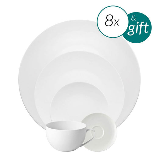 Rosenthal 40 Piece Dinnerware Set With Free Serving Bowl Tac 02 White