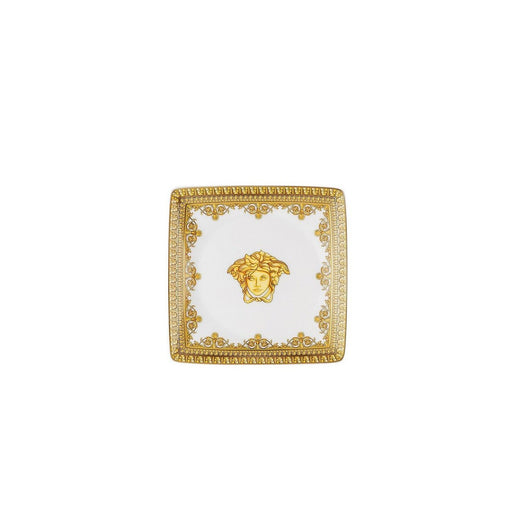 Versace Canape Dish Square 4.75 inch I Love Baroque Bianco