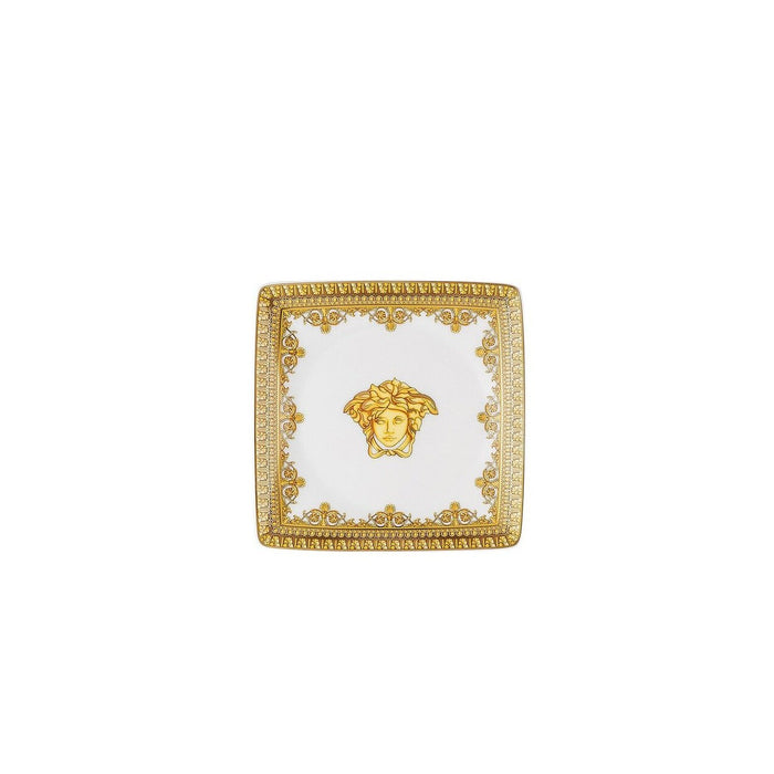 Versace Canape Dish Square 4.75 inch I Love Baroque Bianco