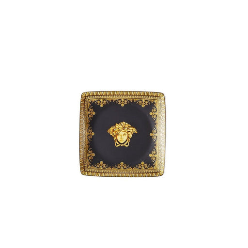 Versace Nero Canape Dish Square 4.75 inch I Love Baroque