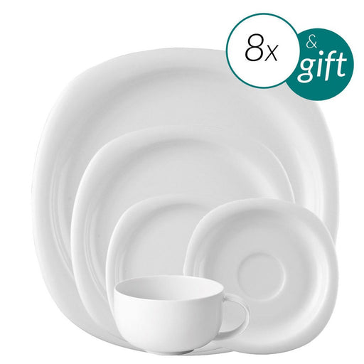 Rosenthal 40 Piece Dinner Setting With Free Serving Bowl Suomi White