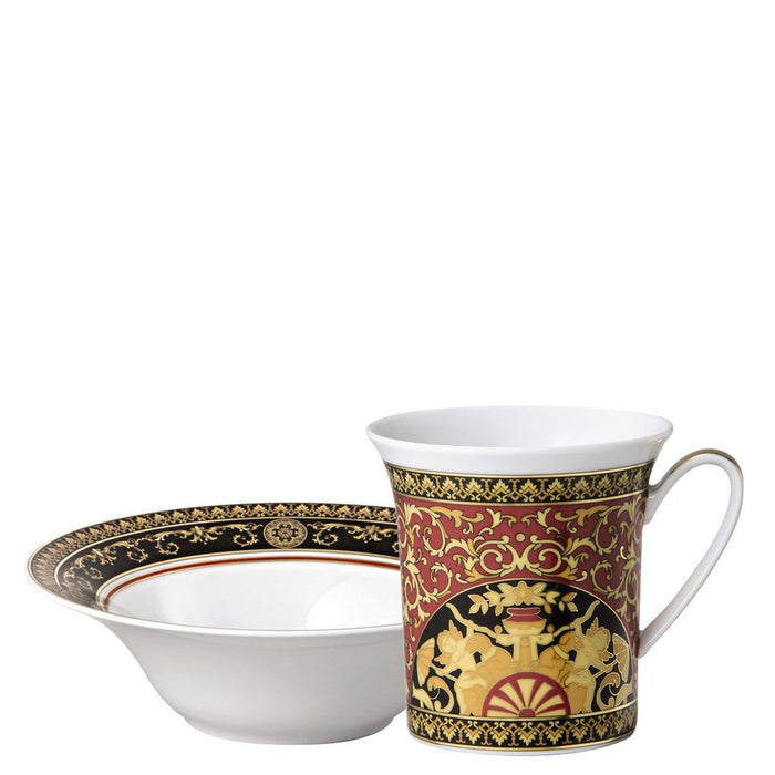 Versace Breakfast Set (mug & bowl) Medusa Red