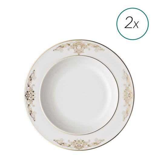 Versace Soup Plates Set 2 Pieces 8.5 Inch Medusa Gala