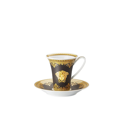 Versace Coffee Cup And Saucer 6 Inch I Love Baroque Nero