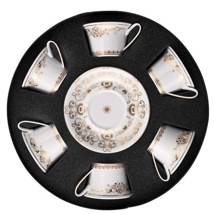 Versace Medusa Gala - Tea Cup & Saucer Set/Six, Round "Hat Box" - 36