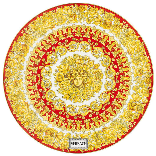 Versace Service Plate 13 Inch Medusa Rhapsody Red