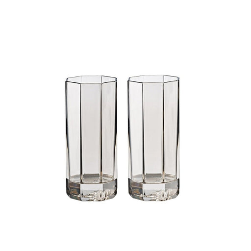 Versace Longdrink Glass 8 Ounce Medusa Lumiere Haze (Set Of 2)