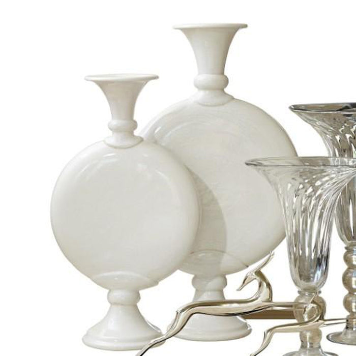 Global Views Pill Vase Ivory Crackle
