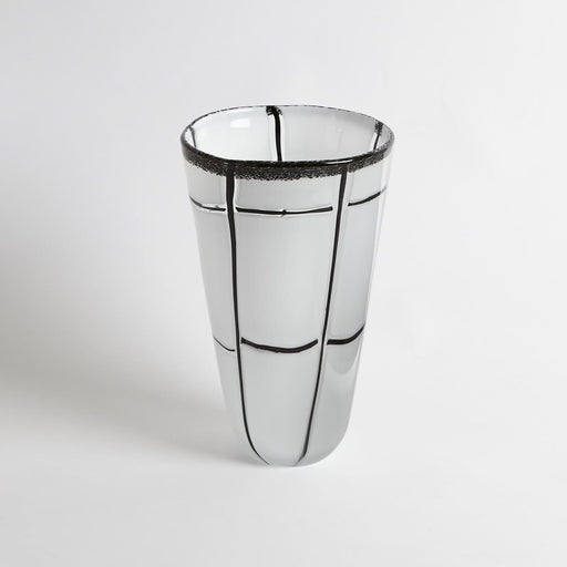 Global Views Abstract Grid Vase