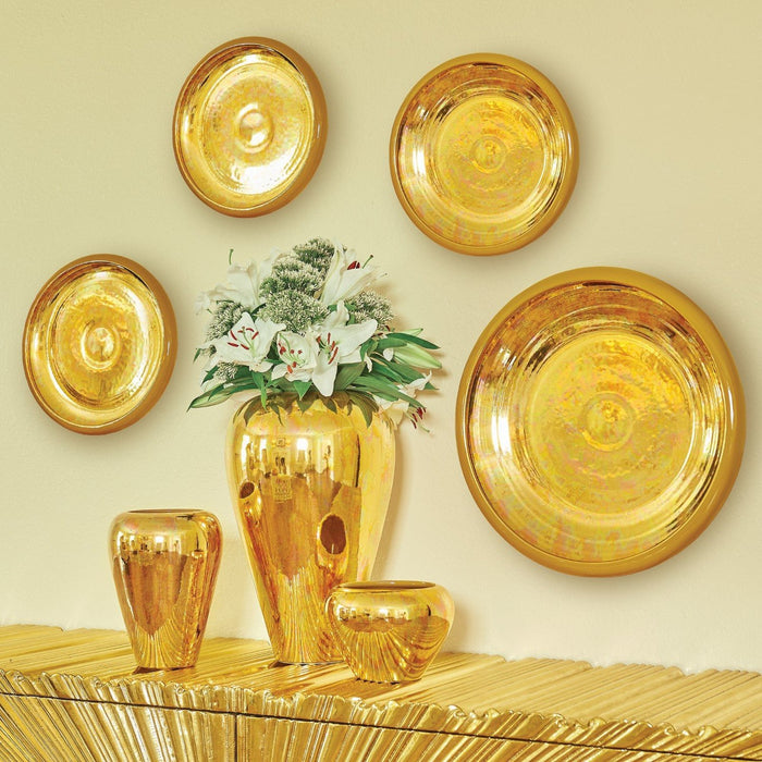 Global Views Metallic Gold Charger Large