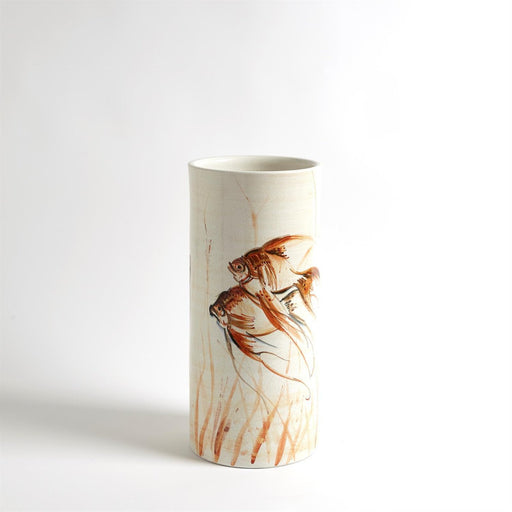 Global Views Goldfish Vase Hand Painted