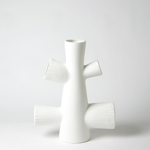 Global Views Branch Tulipiere Matte White