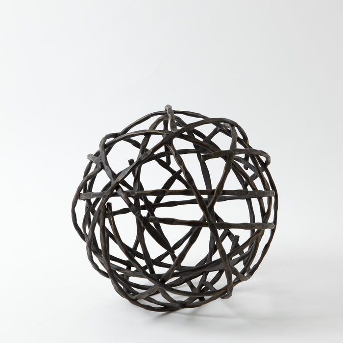 Global Views Strap Sphere Sculpture