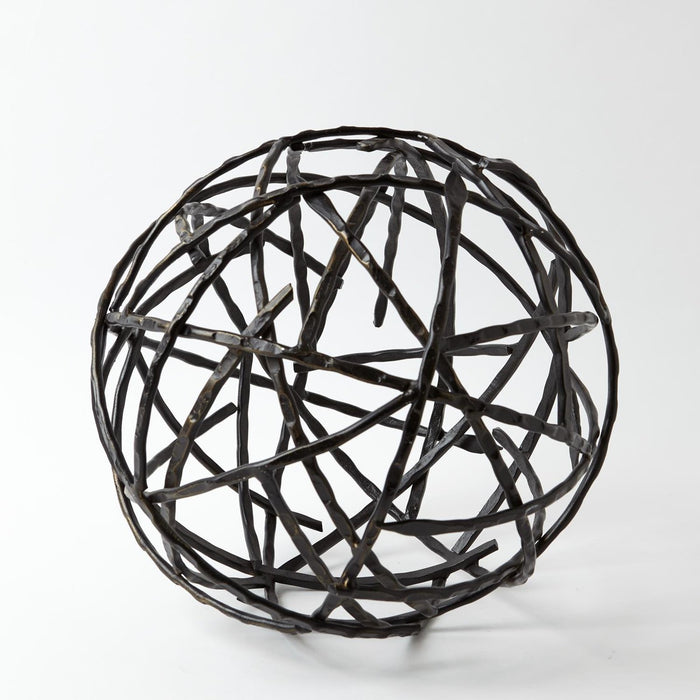 Global Views Strap Sphere Sculpture