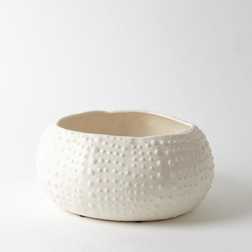 Global Views Ceramic Urchin Bowl Matte White