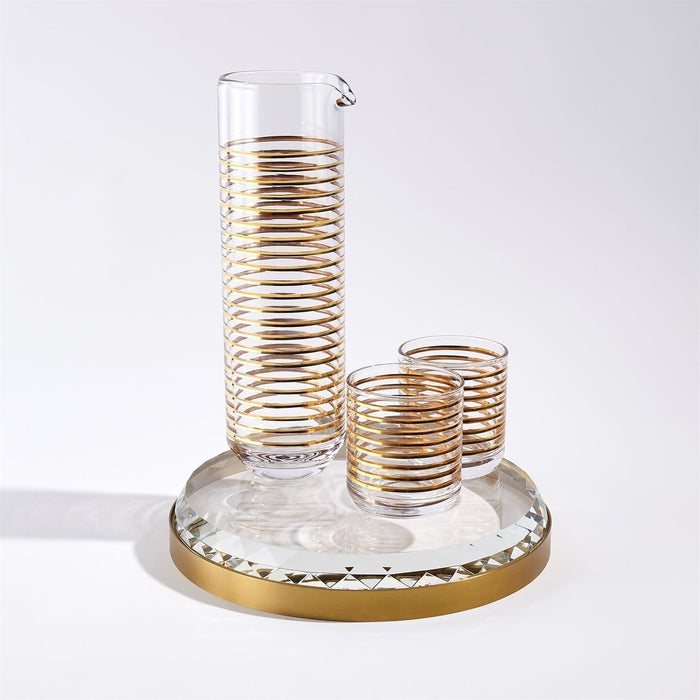Global Views Banded Crystal Tray