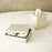 Global Views Champagne Silver Leaf Tissue Box