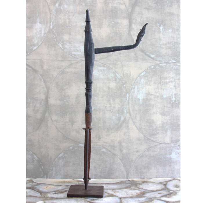 Global Views Antique Cambodian Rice Planter on Stand