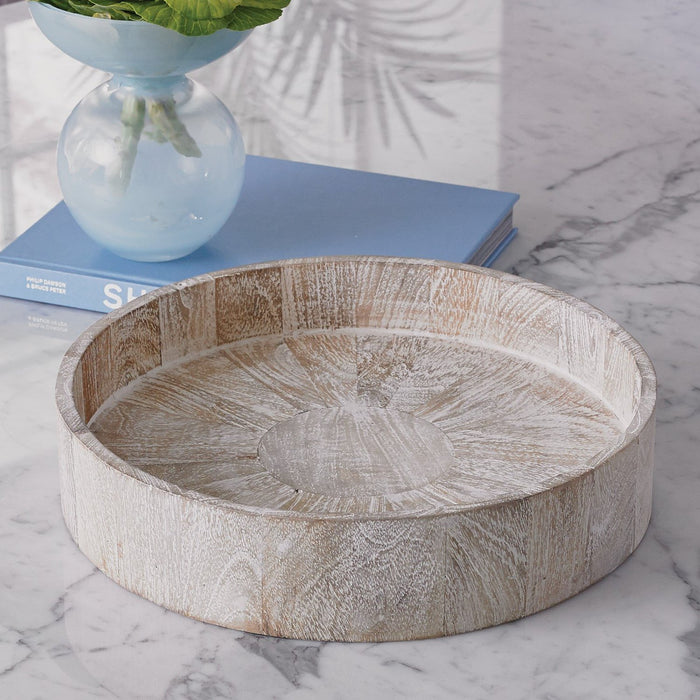 Global Views Driftwood Round Topper Tray