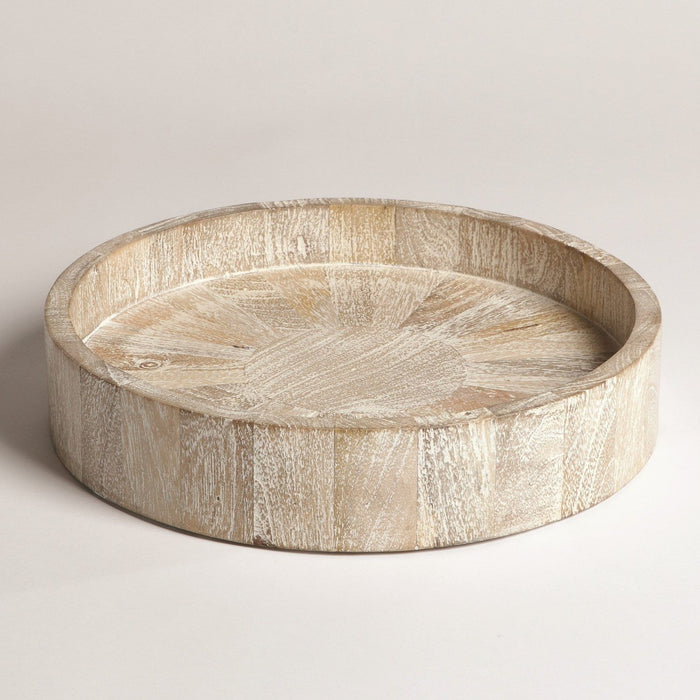 Global Views Driftwood Round Topper Tray