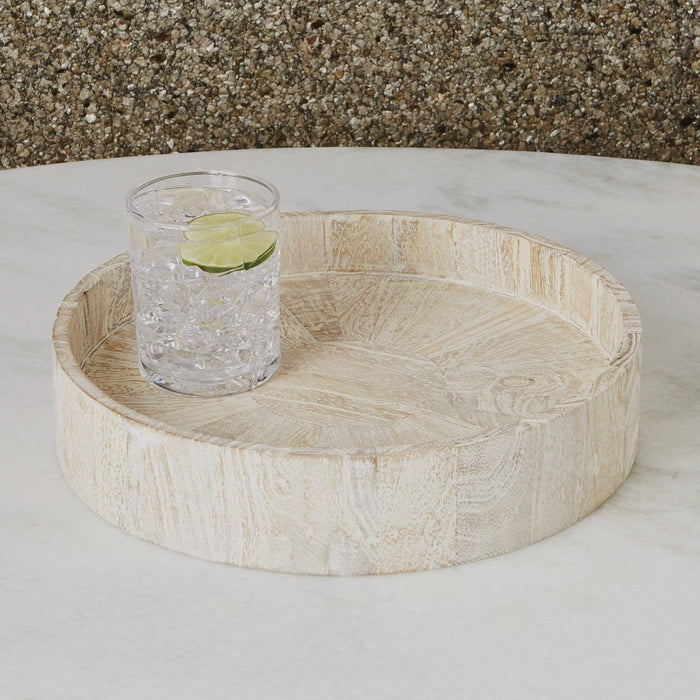 Global Views Driftwood Round Topper Tray