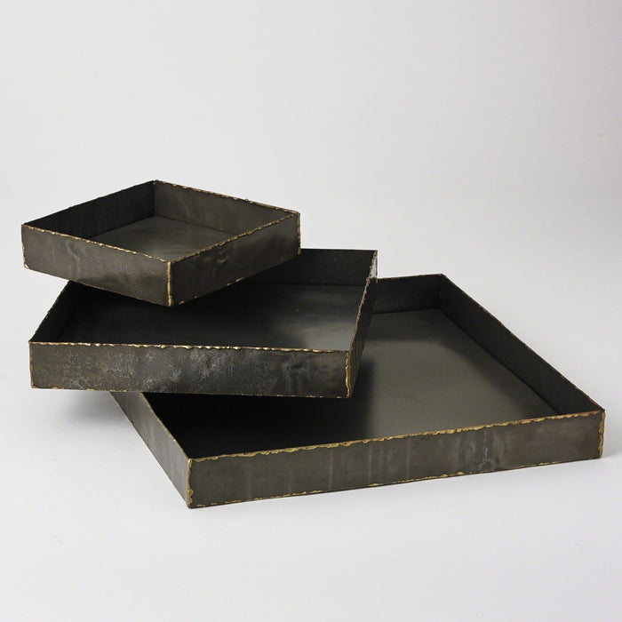 Global Views Laforge Tray-Braised Brass Large
