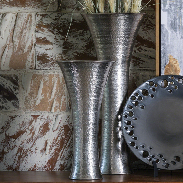 Global Views Indira Vase Antique Nickel
