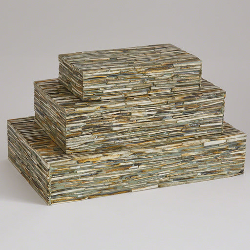 Global Views Chiseled Bone Box Forest