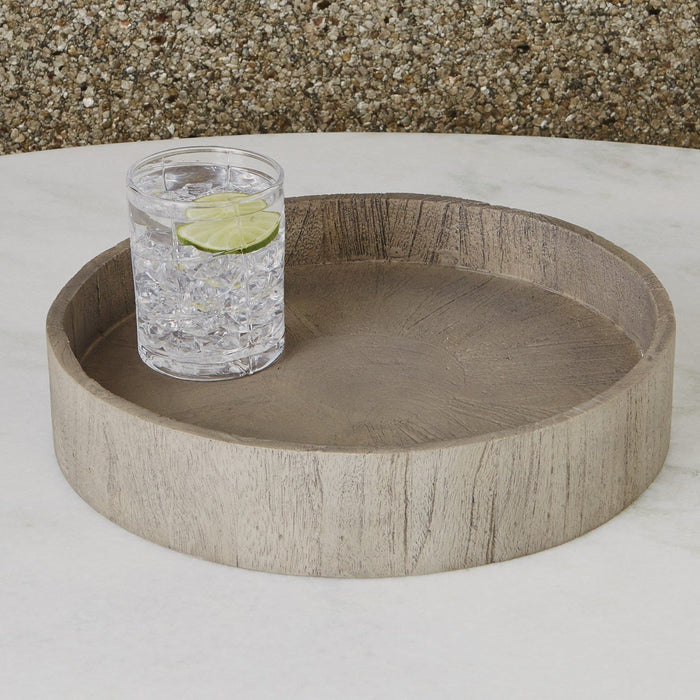 Global Views Driftwood Round Topper Tray
