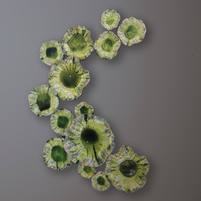 Global Views Free Formed Lily Plate-Green