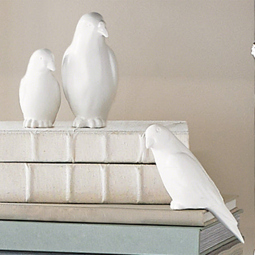 Global Views Book Bird Matte White