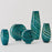 Global Views Aqua Green Swirl Vase