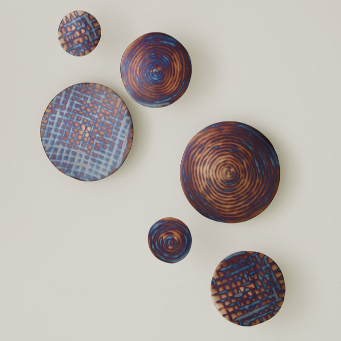 Global Views Torched Wall Discs-Set of 3
