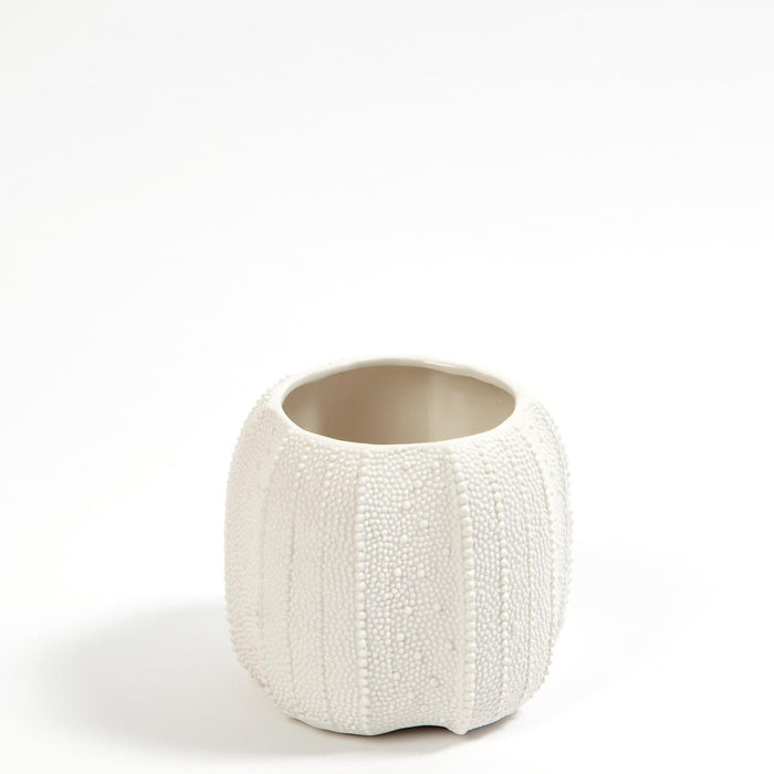 Global Views Urchin Vase-Bisque White