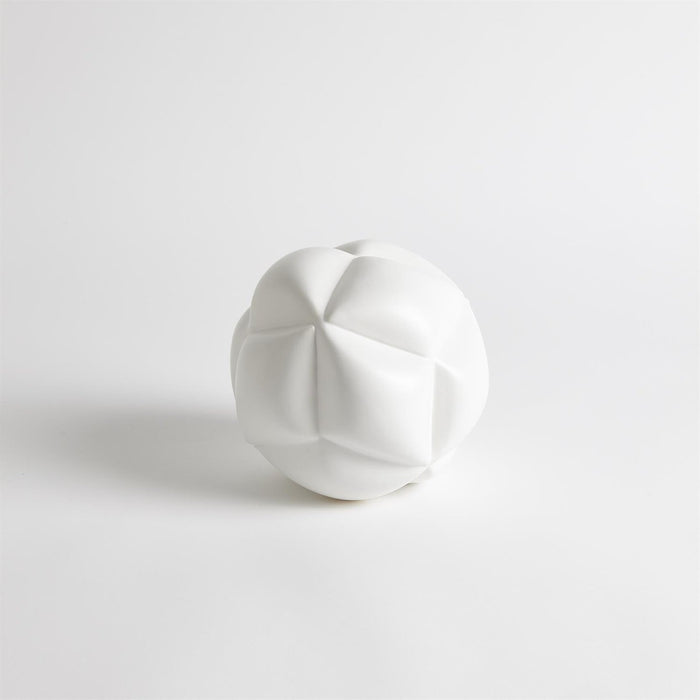 Global Views Diamond Sphere-Matte White