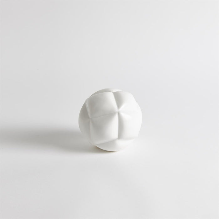 Global Views Diamond Sphere-Matte White