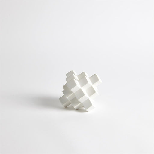 Global Views Cubic Pyramid-Matte White
