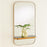 Global Views Train Car Mirror Gold With Marble Shelf