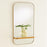 Global Views Train Car Mirror Gold With Marble Shelf