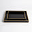 Global Views Bevelled Black Glass Tray