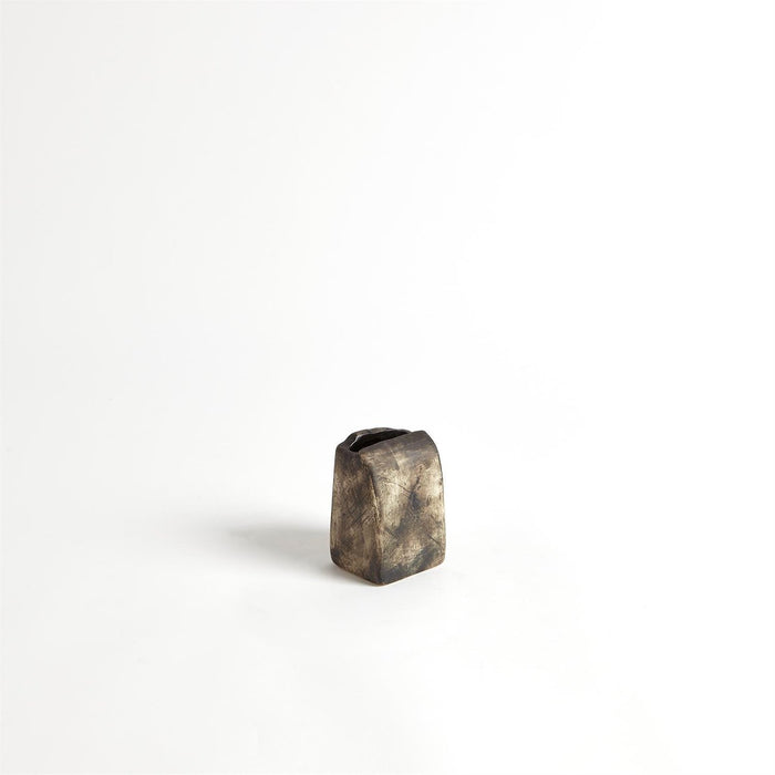 Global Views Henge Block Vase Hand Washed Finish
