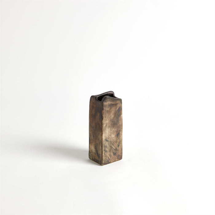 Global Views Henge Block Vase Hand Washed Finish