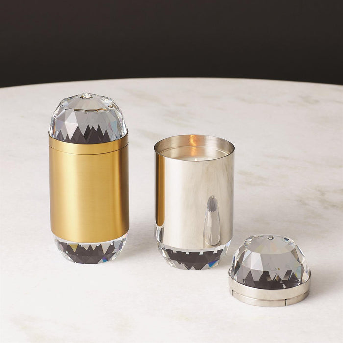 Global Views Banded Crystal Candle