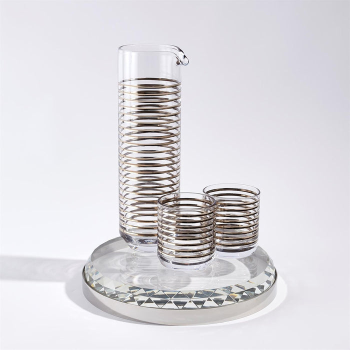 Global Views Banded Crystal Tray