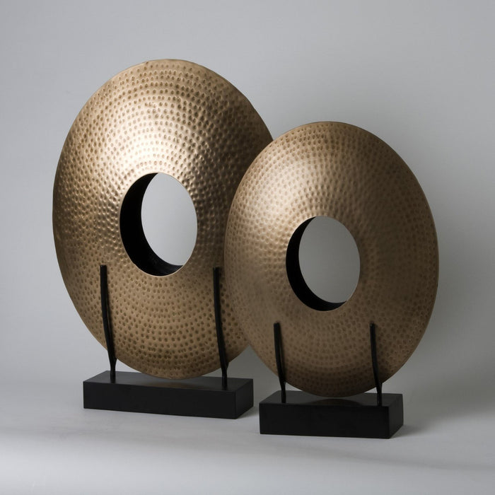 Global Views Disc Vase-Copper